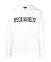 Dsquared2 Logo Cotton Hoodie In White