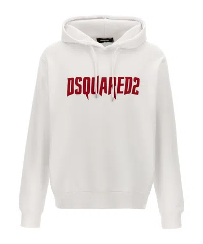 DSQUARED2 DSQUARED2 LOGO PRINTED DRAWSTRING HOODIE