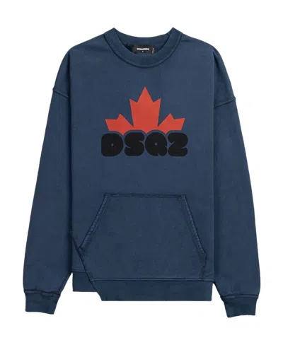 DSQUARED2 DSQUARED2 LOGO PRINTED CREWNECK SWEATSHIRT