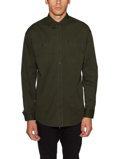 Dsquared2 Logo Print Cotton Shirt In Green