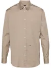 Dsquared2 Logo-print Cotton Shirt In Neutrals