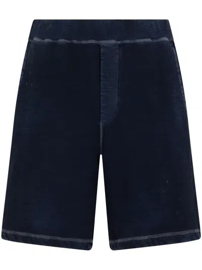 Dsquared2 Navy Blue Cotton Relax Fit Bermuda Shorts