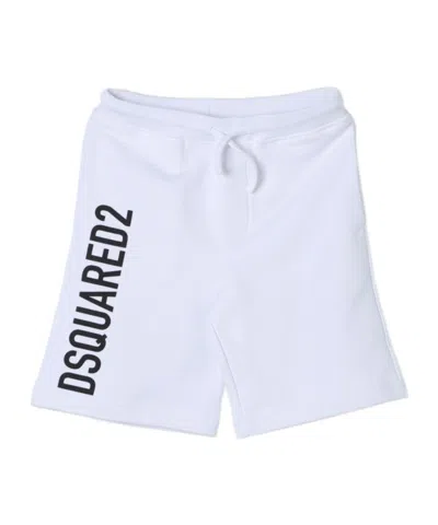 Dsquared2 Logo-print Cotton Shorts In Blue