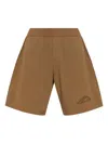 Dsquared2 Logo-print Cotton Shorts In Brown