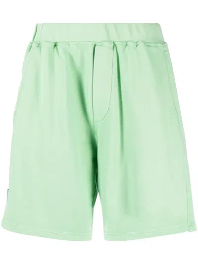 Dsquared2 Logo-print Cotton Shorts In Green