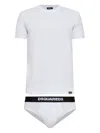 Dsquared2 Logo-print Cotton Sleepwear Set In White