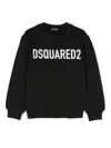 Dsquared2 Felpa Girocollo In Cotone Biologico Con Logo In Black