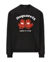 Dsquared2 Logo-print Cotton Sweatshirt In Black