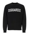 Dsquared2 Cotton Crewneck Sweater With Ribbed Hem In Black