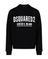 Dsquared2 Logo Printed Crewneck Sweatshirt In Black