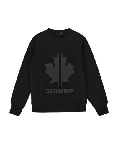 Dsquared2 Logo-print Cotton Sweatshirt In Black