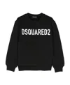Dsquared2 Felpa Girocollo In Cotone Biologico Con Logo In Black