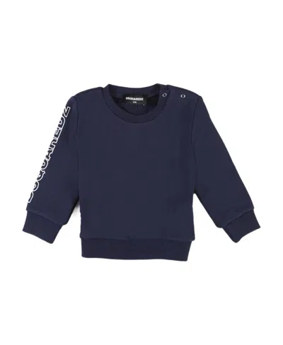 Dsquared2 Logo-print Cotton Sweatshirt In Black