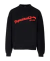 Dsquared2 Crew Neck Logo Sweatshirt In Black