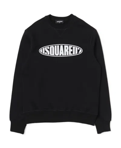 Dsquared2 Logo-print Cotton Sweatshirt In Black