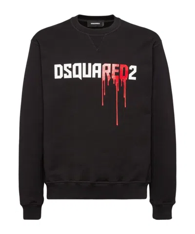 DSQUARED2 LOGO-PRINT COTTON SWEATSHIRT