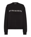 Dsquared2 Relaxed Fit Black Sweatshirts With Bold Logo In Black