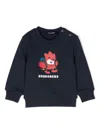 Dsquared2 Logo-print Cotton Sweatshirt In Blue