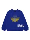 Dsquared2 Logo-print Cotton Sweatshirt In Blue