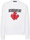 Dsquared2 Logo-print Cotton Sweatshirt In White