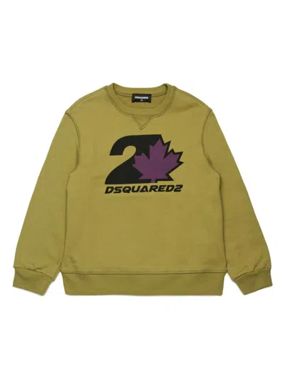 Dsquared2 Sweatshirt Mit Logo-print In Green
