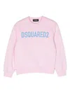 Dsquared2 Logo-print Cotton Sweatshirt In Pink