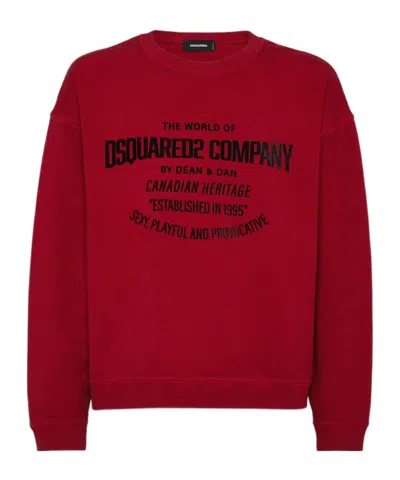 DSQUARED2 LOGO-PRINT COTTON SWEATSHIRT