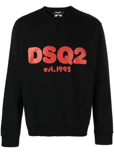 Dsquared2 Logo-print Cotton Sweatshirt In Schwarz