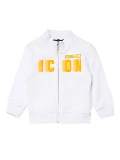 Dsquared2 Babies' Logo-print Cotton Sweatshirt In White