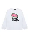 Dsquared2 Logo-print Cotton Sweatshirt In White