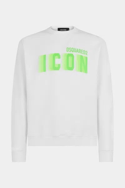 Dsquared2 Logo-print Cotton Sweatshirt In White