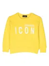 Dsquared2 Logo-print Cotton Sweatshirt In Yellow