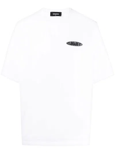 Dsquared2 Logo-print Cotton T-shirt In 白色