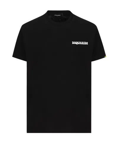 Dsquared2 Logo-print Cotton T-shirt In Black