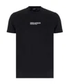 Dsquared2 'cool Fit Tee' Black T-shirt With Logo Print On The Front In Black