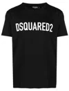 Dsquared2 Mens Black Brand-print Crewneck Regular-fit Cotton-jersey T-shirt In Black
