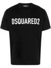 Dsquared2 Mens Black Brand-print Crewneck Regular-fit Cotton-jersey T-shirt In Black