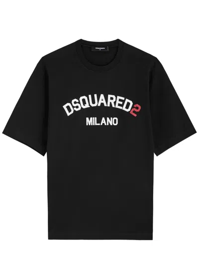 Dsquared2 Logo-print Cotton T-shirt In Black