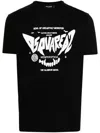 Dsquared2 Easy Fit Logo Print T-shirt In Black