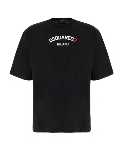 Dsquared2 Logo-print Cotton T-shirt In Black