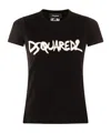 Dsquared2 Woman T-shirt Black Size Xs Cotton In Black