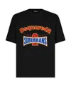 Dsquared2 Crew Neck D2 Suburban Skater Fit Cotton T-shirt In Black