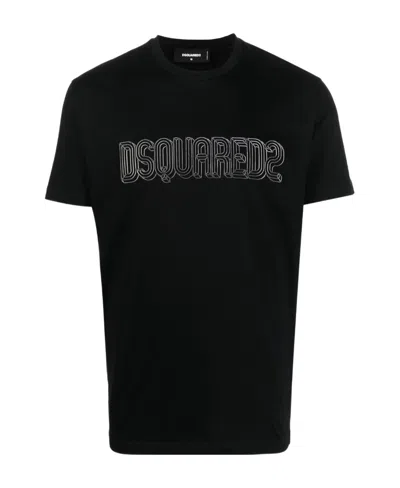 Dsquared2 Logo-print Cotton T-shirt In Black