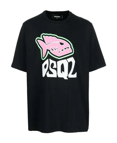 DSQUARED2 LOGO-PRINT COTTON T-SHIRT