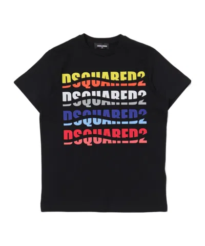 Dsquared2 Logo-print Cotton T-shirt In Black
