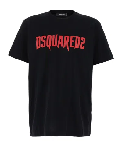 DSQUARED2 DSQUARED2 LOGO PRINTED CREWNECK T-SHIRT