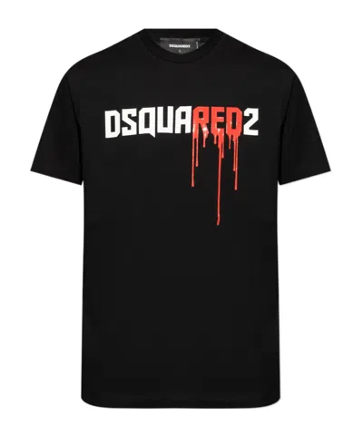 DSQUARED2 DSQUARED2 LOGO PRINTED CREWNECK T-SHIRT