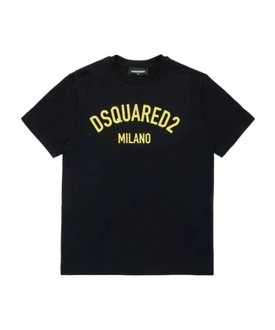 Dsquared2 Logo-print Cotton T-shirt In Black