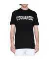 Dsquared2 Mens Black Brand-print Crewneck Regular-fit Cotton-jersey T-shirt In Black