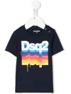 Dsquared2 Logo-print Cotton T-shirt In Blue